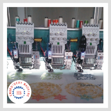 17 cabeza computarizado máquinas de bordado con lentejuelas en zhuji